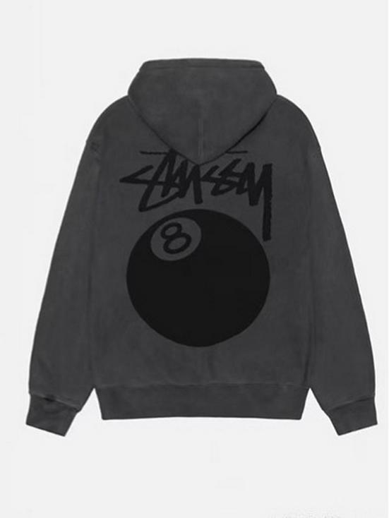 Unisex Washed Black Hooded/Round Neck Sweatshirt - Autumn/Winter Collection, Loose Fit with Plus Velvet, Trendy American Style.