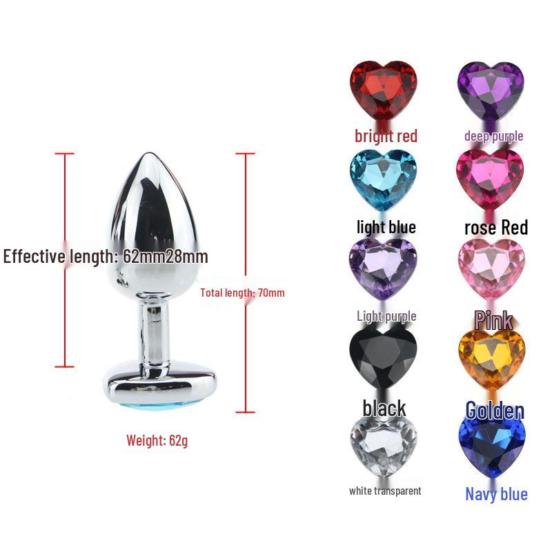 Heart-Shaped Metal Anal Plug - Prostate Massager & Dilation Toy for Adults