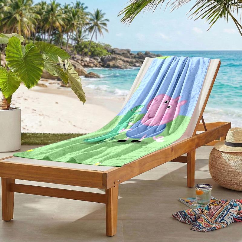 Pink Pig Fashion Beach Towel: Ideal for Summer Adventures Soft, Absorbent and Quick Drying Suitable for Swimming and Bathing