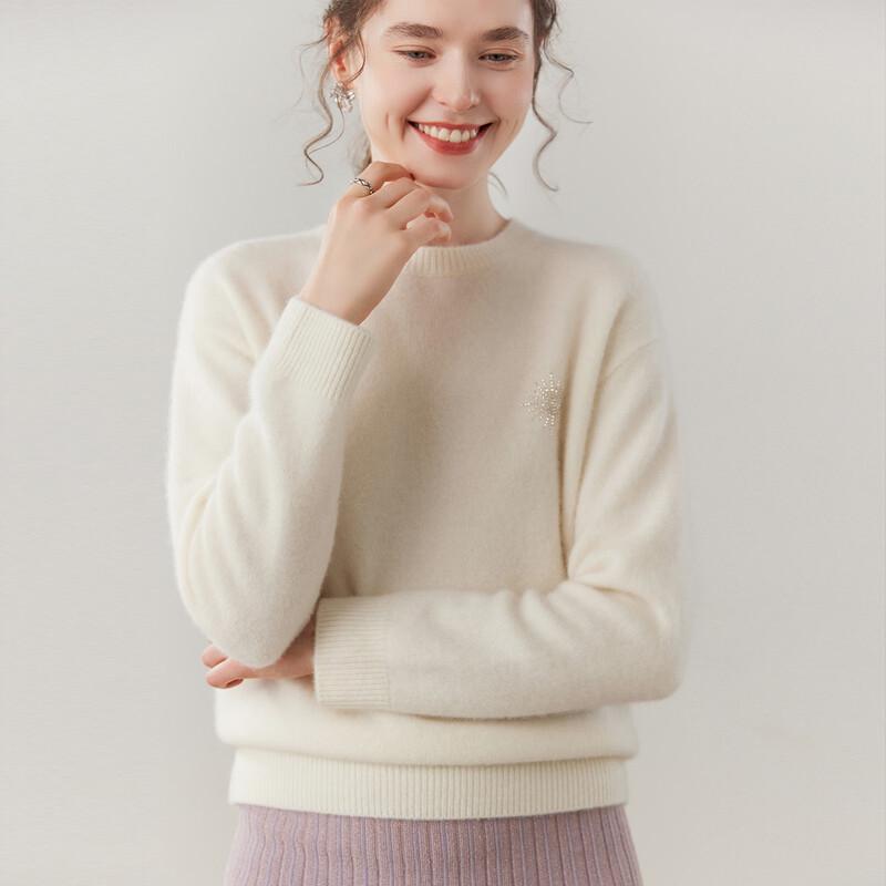 Fanzhen Women's Thickened Cashmere Blend Knit Sweater