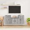 TV Stand - Maison Exclusive - 3-Piece Set - Sonoma Grey - Engineered Wood - Wall Mount Design