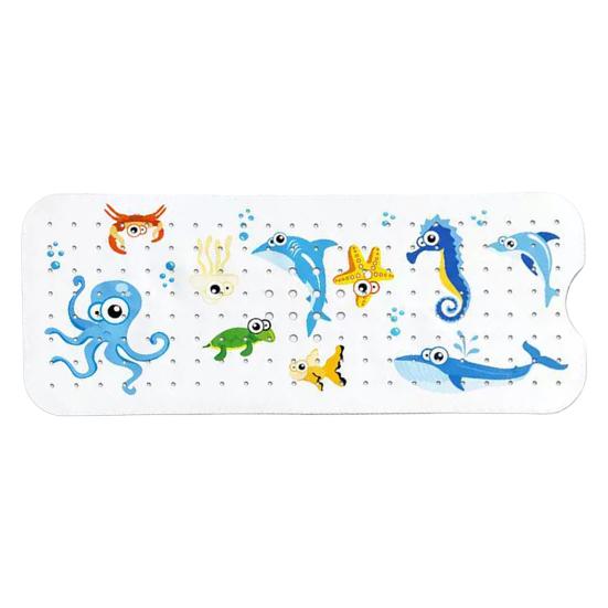 Bath Mat with Drainage Holes Anti-Slip Texture Foot Massage Mat PVC Material Size#100cm G