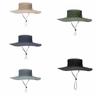 Cappelli da Pesca Outdoor in Terylene a Tesa Larga Traspiranti Anti UV Cappello a Secchiello Estivo Cappello a Secchiello Escursionismo