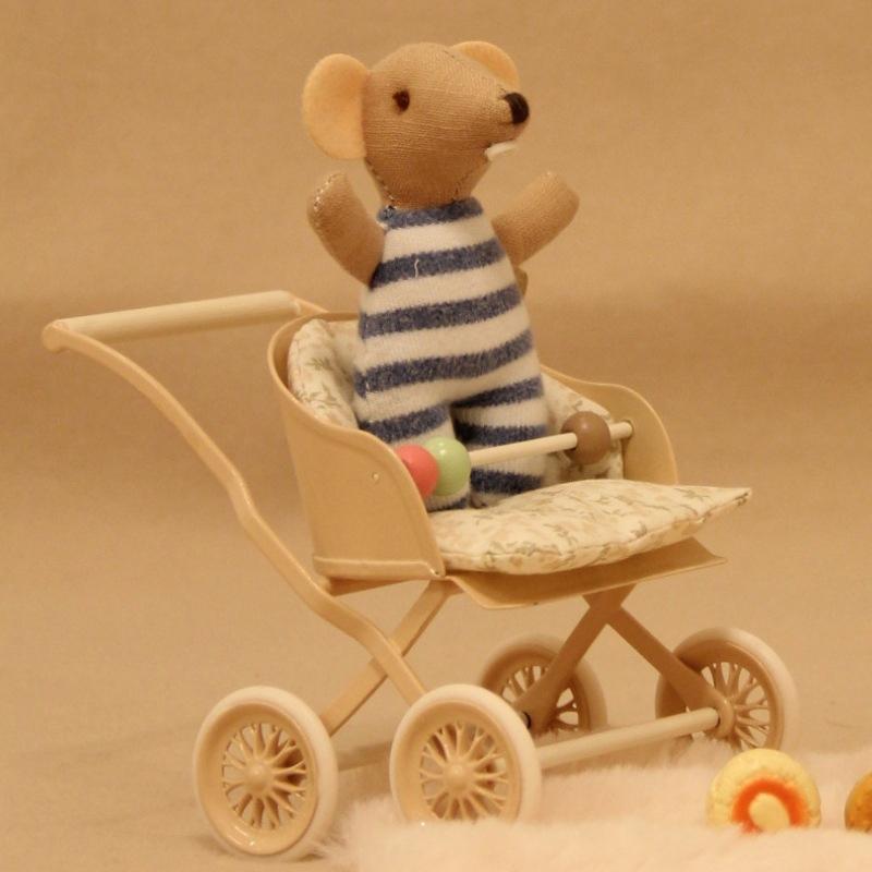 1:12 Miniatyr Kunstig Barnevogn Egnet For Bjd Ob11 Dukkehus Hjemmeinnredning Møbeldekor