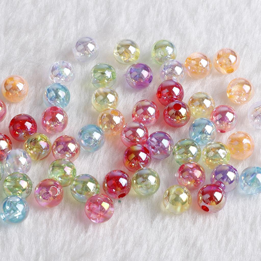500g DIY Fashion Jewelry Accessory 6MM-12MM Acrylic Beads Round Shape 23 Colors Bracelet Department Spac