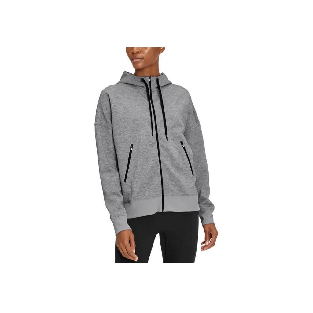 On Zipped Hoodie Solid Color Hooded Zip-Up Jacket Sweatshirt Women hoodies Gray 1WE11800423