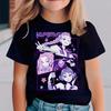 Children's Cartoon Print Crew Neck Fashion T-shirt Short Sleeve Cute Casual Comfortable T-shirt Girl