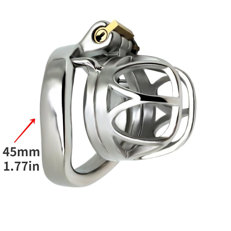 Male Chastity Lock Stainless Steel CB Penis Cage Metal Adult Sex Toys Ga Cock Ring Ball Stretcher Slave BDSM