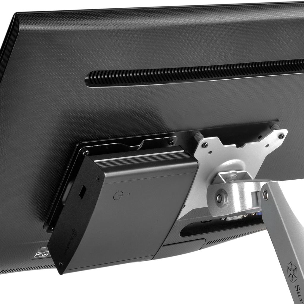 Silver Stone VESA Mount Extension Bracket for NUC, Black SST-MVA01