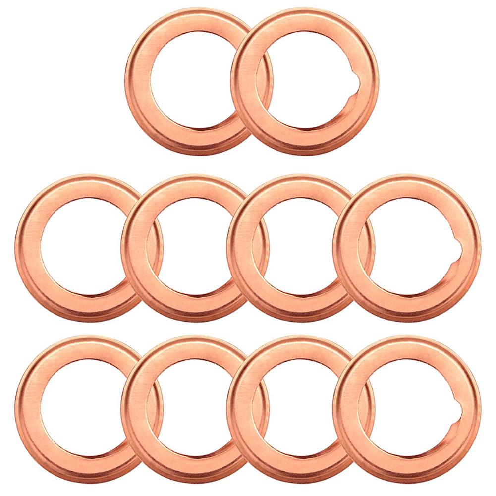 Pack of 10 Metal Crush Washers Fitment for Infiniti and For Nissan Cars