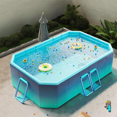 DoubleTT 2024 Non-Inflatable Vinyl Pool, No Air Pump Required, Foldable, 1.6m~3m Frame, Home Use, Children's Pool, No Air Leaks, Octagonal Structure,