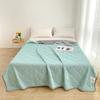 Cooling Ice Silk Summer Quilt - Lightweight, Washable, Solid Color for Single/Double Beds