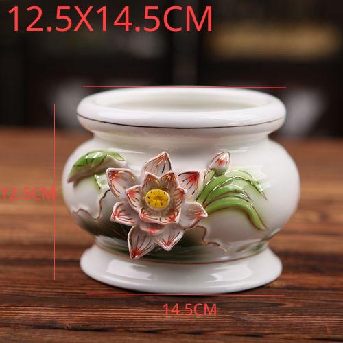 Chiński kreatywny ceramiczny kadzielnica, domowa kadzielnica ofiarna, wazon na kwiaty, talerz na owoce, filiżanka, dekoracja zestawu buddyjskiego