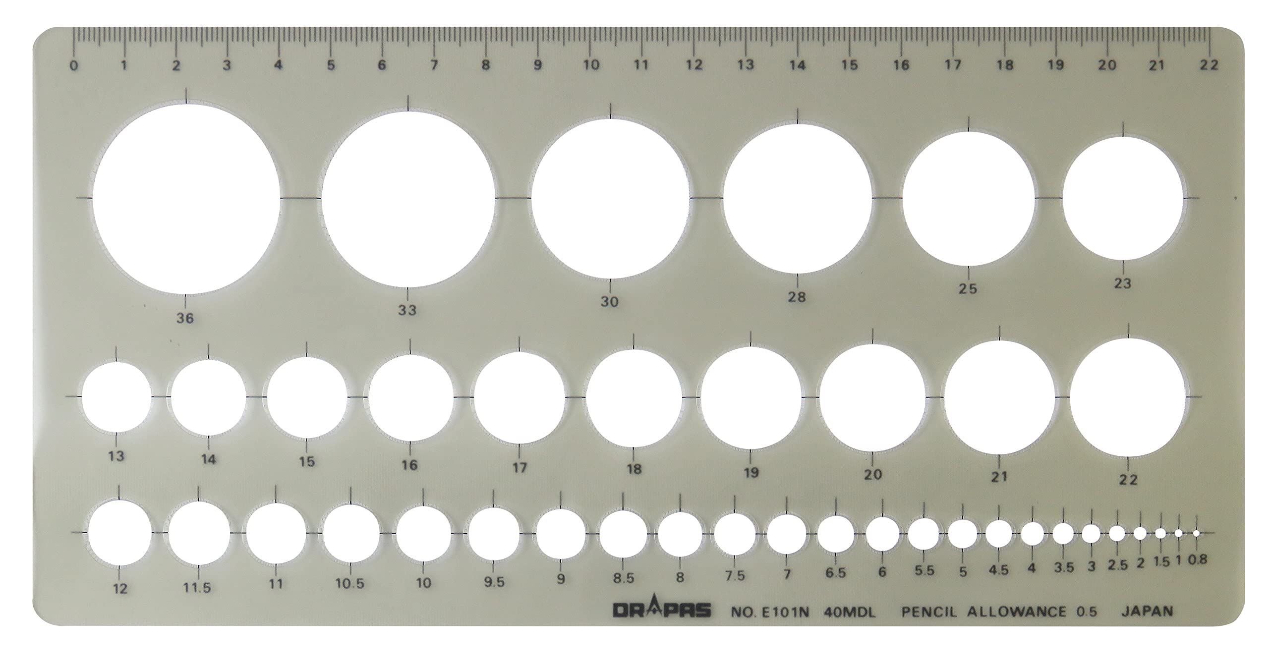 

Drapas Template Circle Ruler (Large) 31-101 E-101