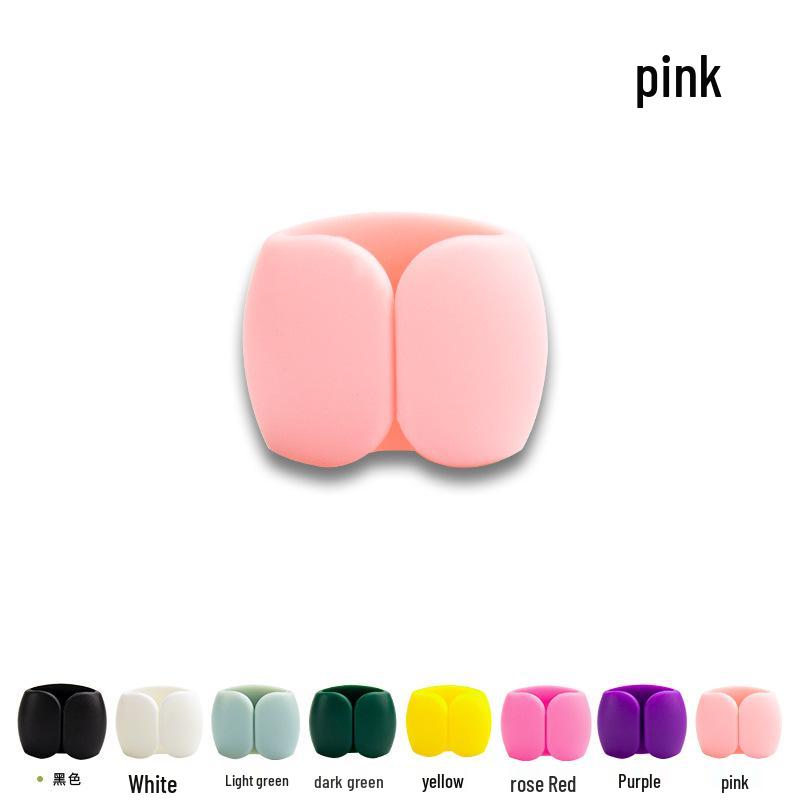 

Data Cable Organizer Winder: Charging Cable Clips and Storage Solution светло-розовый