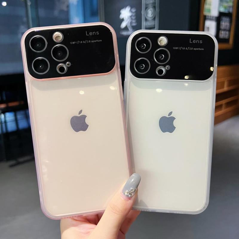 

Роскошный прозрачный акриловый чехол для большого окна для iPhone 14 13 12 11 Pro Max 14 Plus Защита объектива камеры Ударопрочная прозрачная крышка
