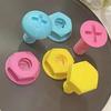652F 3pcs Adhesive Multicolored Screw Wall Hooks for Organizing Space Car Interiror Hanging Hooks Decoration