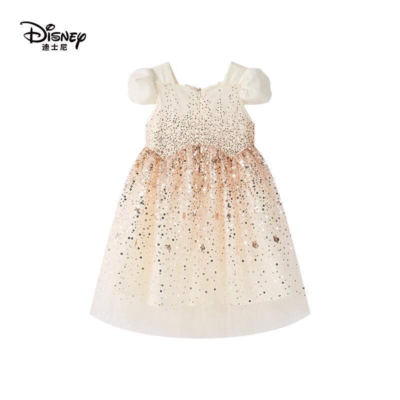 Vestido de Princesa de Malla con Lentejuelas para Niñas de Disney