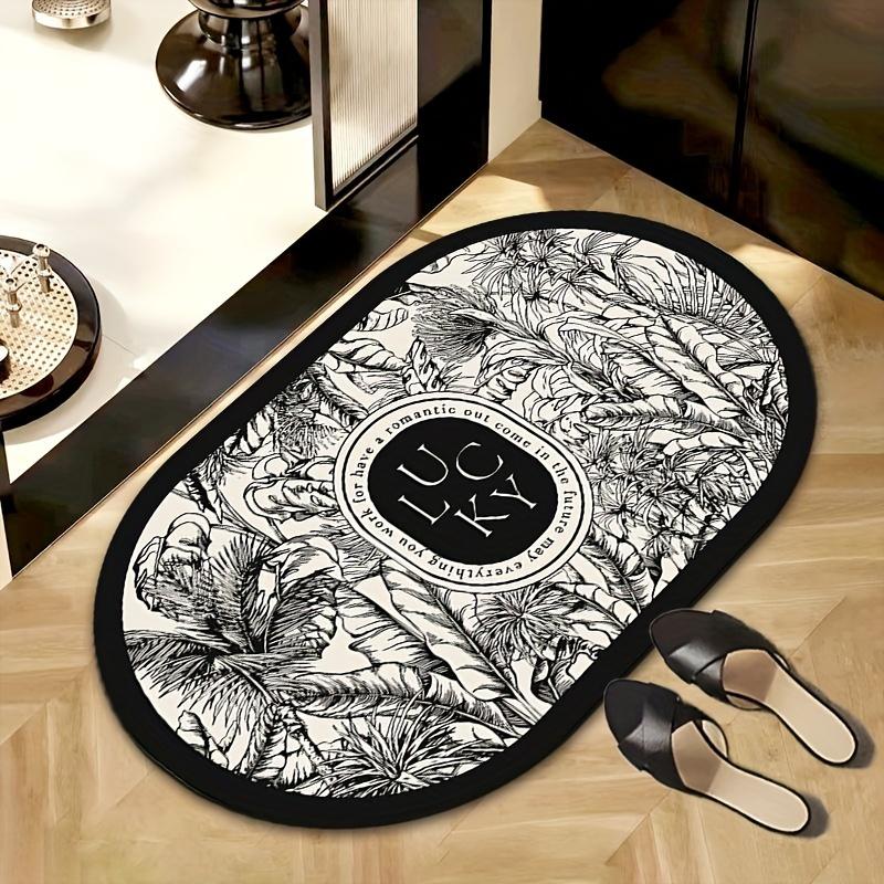 Lucky Luxury Mata Łazienkowa High-End Chłonna Mata Podłogowa Antypoślizgowa Odporna na Zużycie Wycieraczka Dywanik Do Sypialni Salonu Domowego Dec