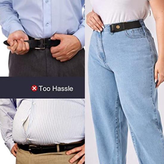 2Pcs/Set Stretch Belt Elastic Unisex One Size Stylish Simple Buckle-Free Belt for Girl