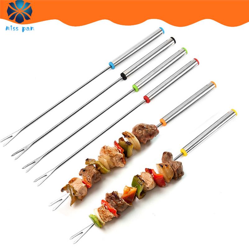 6Pcs Reusable Barbecue Sticks for Stainless Steel Kebabsbuy at a low