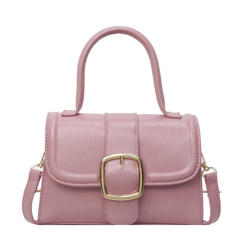 

Женская сумка 2025 ретро сумка-мессенджер повседневная сумка на плечо текстурированная маленькая квадратная сумка летняя новая простая сумка розовый