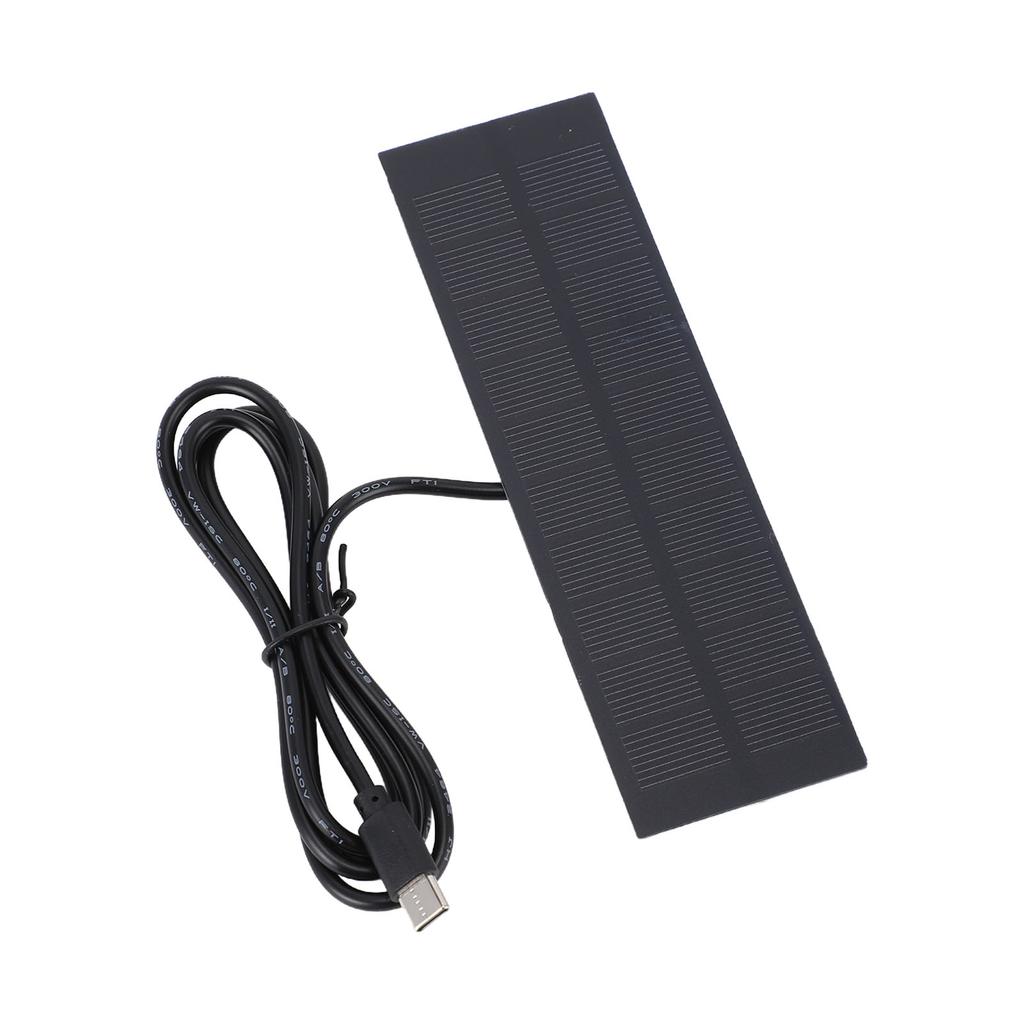 1W Solar Charger Polycrystalline Solar Panel with Type C Port for Smartphones Power Banks Outdoor Camping