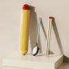 With Storage Box Student Flatware Set Dopamine Style Chopstick Spoon Camping Cutlery Set  School
