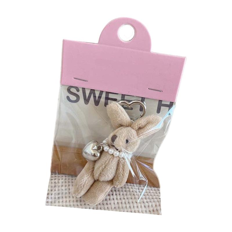 Cute Cartoon Rabbit/Bear Keychain Women's Bag Wallet Purse Pendant Charm Fun and Unique Accessory for Phone Bags Keys