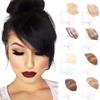 Synthetic Hair Bangs Extension 2Clips Clip On Hair Asymmetry Fringe Gradient Bangs Brown Blonde Hiar Accessories For Woman