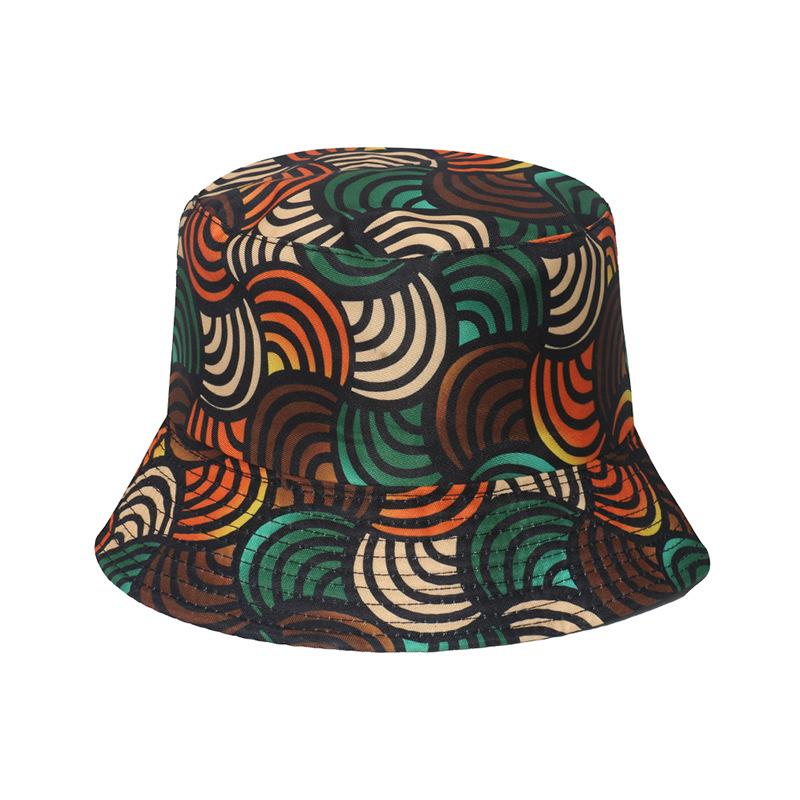 Versatile Style Hat Printing Womens Sunshade Short Brim Fishermans Hatscaps