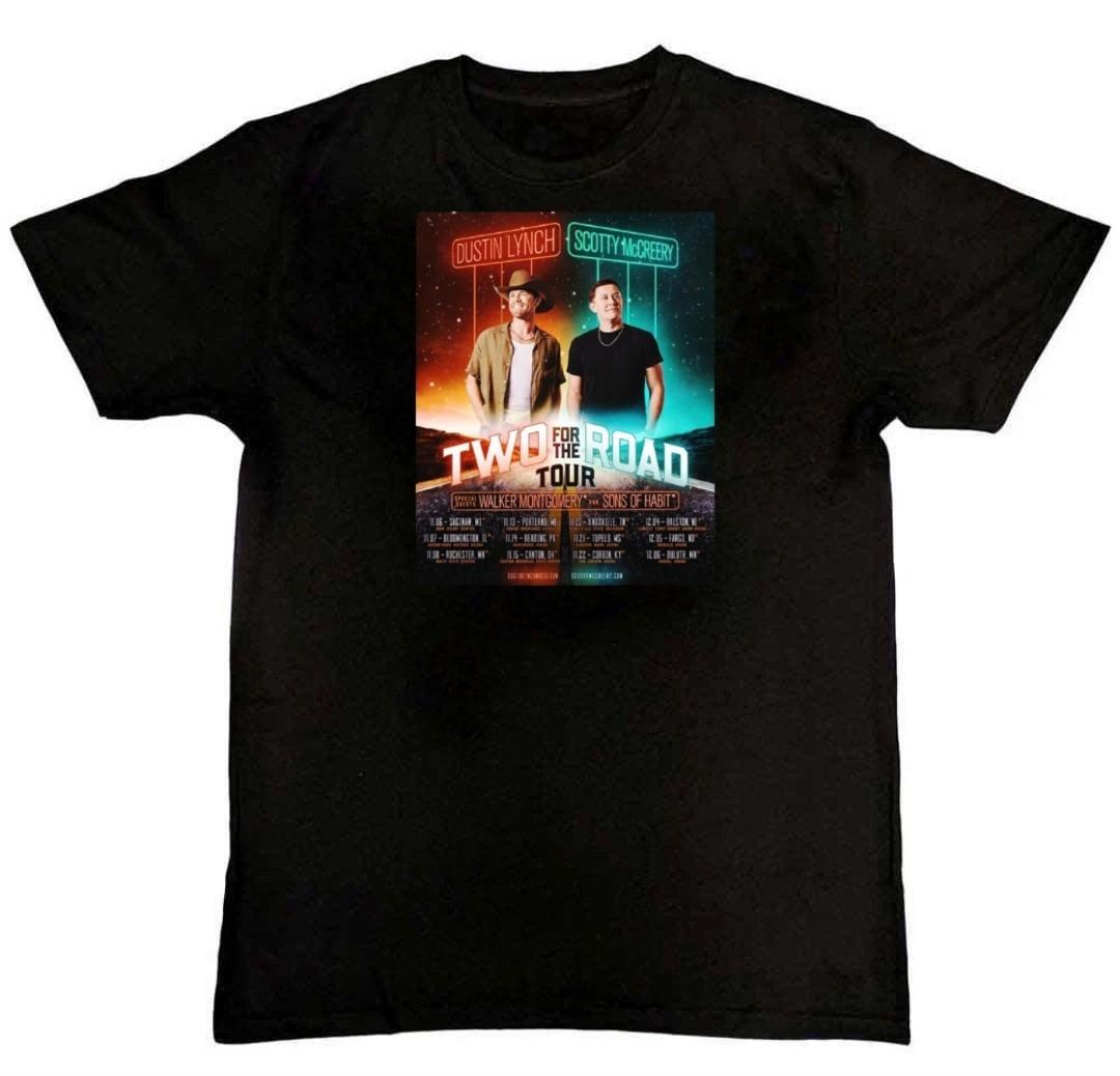 Dustin Lynch Scotty McCreery Graphic Print T-Shirt L