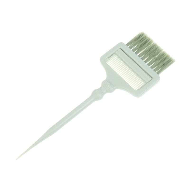 

1pcs Professional Hair Tint Brush Non-slip Hair Coloring Cream Brush With Comb Dyeing Picking Bleaching Salon Applicator зелёный