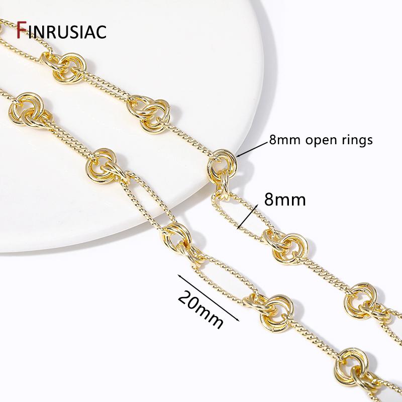 

DIY Jewelry Making Supplies High Quality 14K Gold Plated Brass Sweater Chain Handmade Jewelry Crafts Necklace Accessories Length 1m