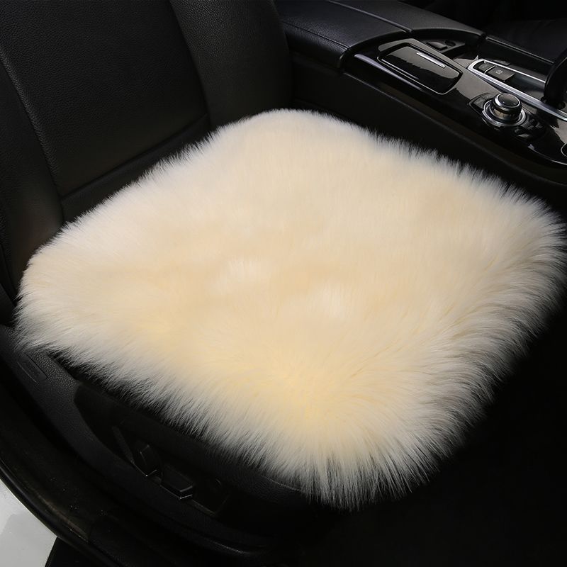 Winter Hairy Car Seat Cushion Warm Pillows Chairs Pads Comfortable Decorative Solid Cushions Sofa Living Room Back Pillow Ins