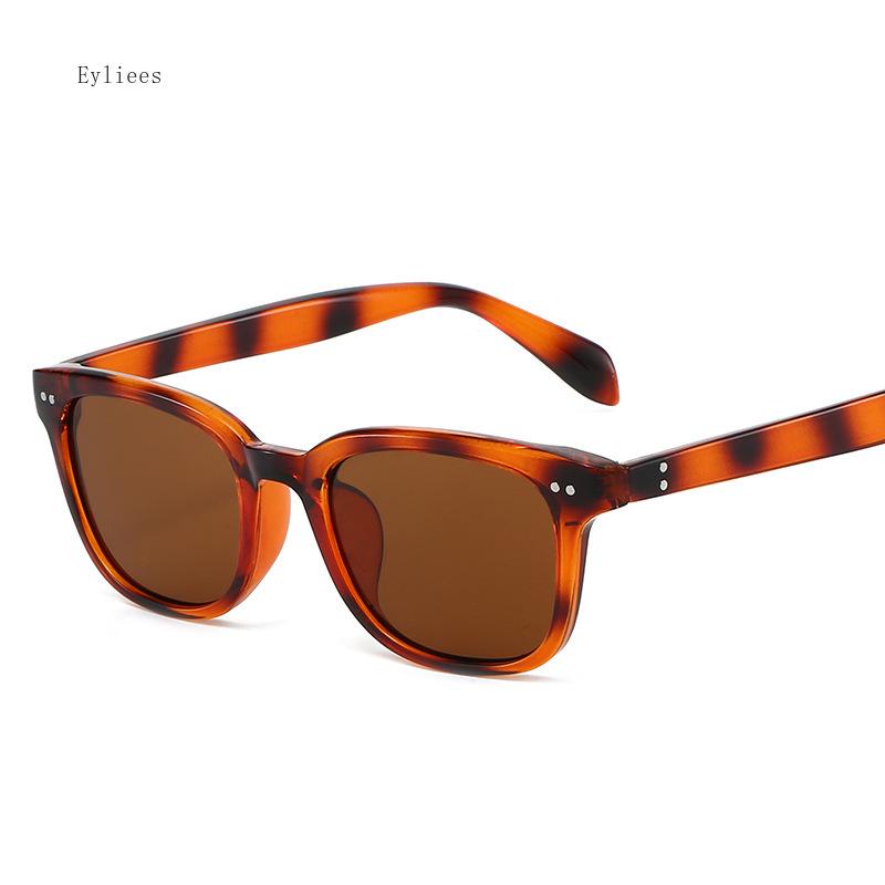 New Ins Popular Fashion Square Candy Color Sunglasses Women Blue Vintage Rivets Men Shades UV400 Gafas