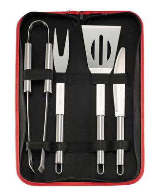 Captain Stag BBQ Cooking Tool Set UG-3249 Stainless Steel with Storage Bag