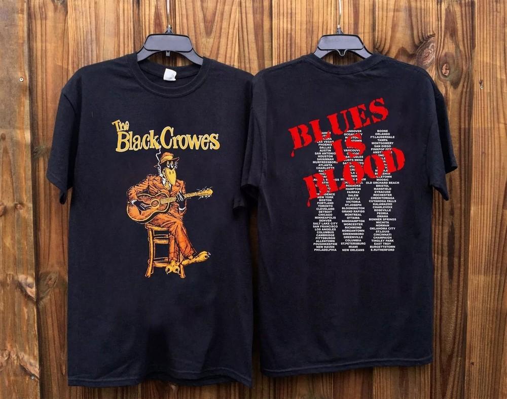 The Black Crowes Blues Is Blood 2 Side Cotton Black Unisex Tshirt S5XL Unisex T-Shirt S