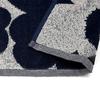 Marimekko Hand Towel for UNIKKO White X Dark 070528 30cm X 30cm Women, Pattern, Blue, 851, [Used]