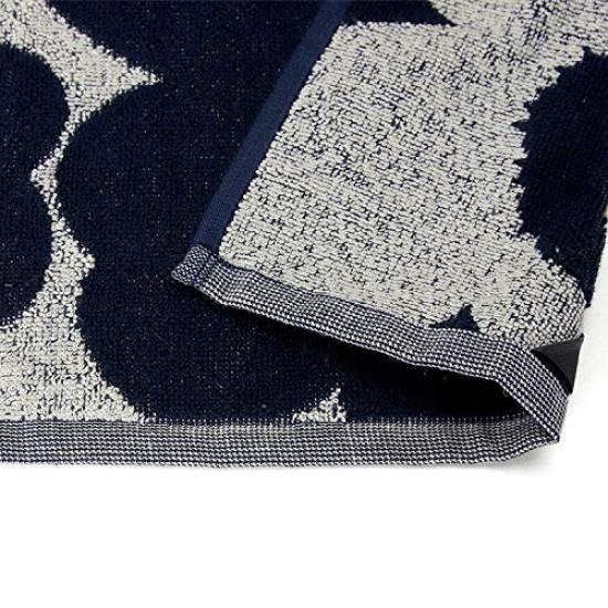 Marimekko Hand Towel for UNIKKO White X Dark 070528 30cm X 30cm Women, Pattern, Blue, 851, [Used]