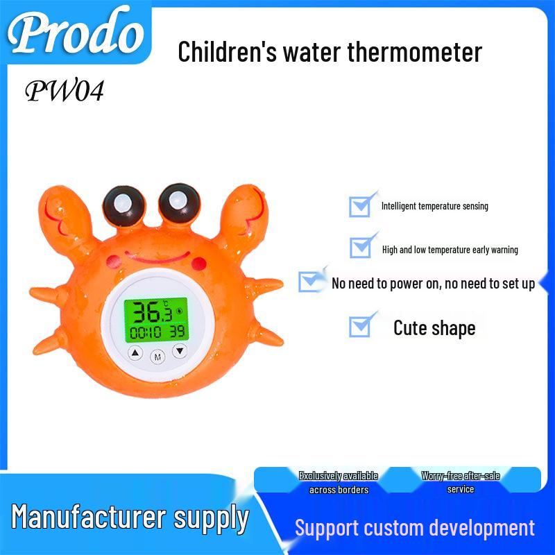 

Best-Selling Waterproof Silicone Bath Thermometer for Babies & Children: Indoor Water Temperature Measurement Device Crab Design