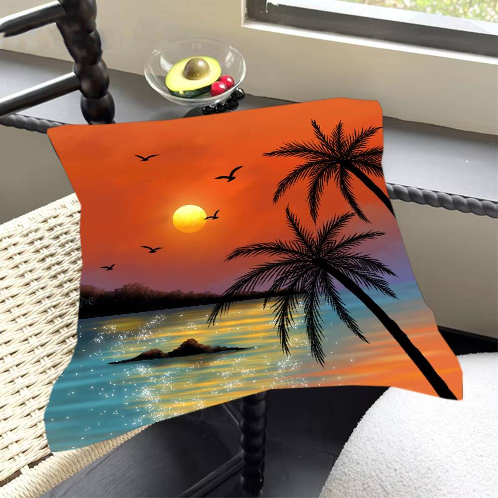 

Retro Beach Square cushions suitable for use in guesthouses bedrooms living rooms sofas and when traveling 30cmx30cm