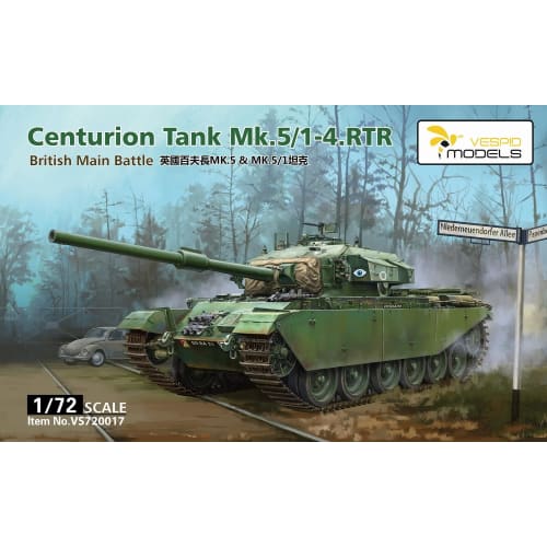 Vespid Model 1/72 Centurion Mk.5/1-4 Royal Tank Regiment Plastic Model VPM720017
