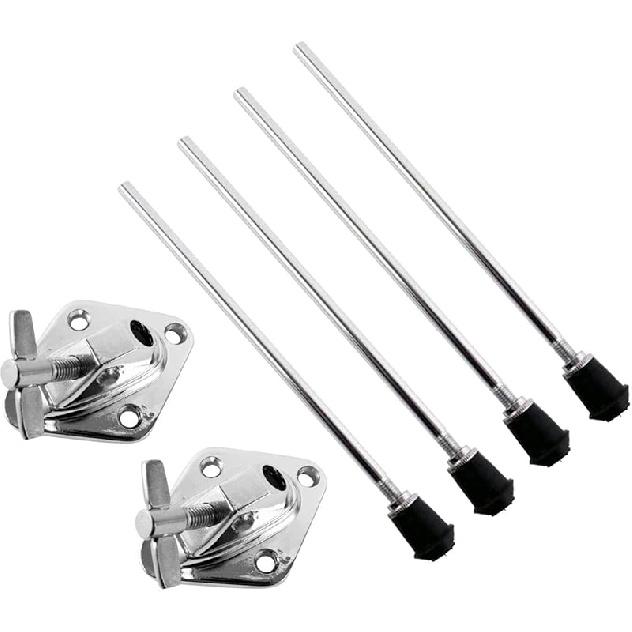 Bass Drum Legs Drum Stands Leg Professional Stable Anti Skid, Metal, Bass Drum Feet for Precussion Instrument Drum Replace, 1 Set