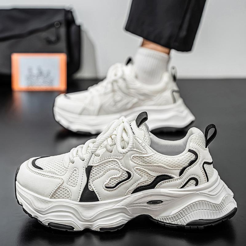 Summer Mesh Breathable Casual Sports Shoes Student Thick-soled Heightening Dad Shoes
