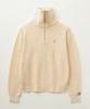Seteo Button-Up Sailor Half Knit Zip-Up Cream