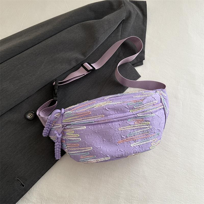 Japanese Small and Fresh Design One-shoulder Handbag Lightweight Summer Casual Canvas Chest Bag Large Capacity Crossbody Bag