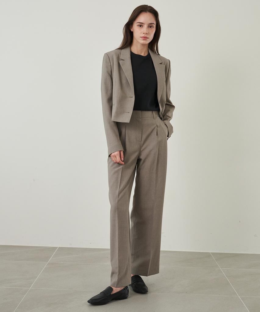 210EDIT Women'S Cool Silky Nen Pintuck Wide Slacks _Ze2Pt520_Wbr