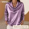 JPNTKY Women's Fashion Casual Solid Color Print Short Sleeve  Blouses & Shirts