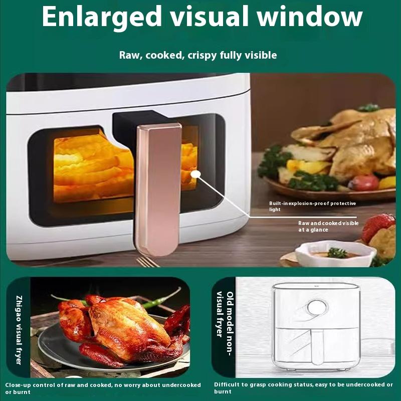 Air Fryer household visual intelligent timing temperature control automatic large-capacity power-off integrated electric fryer
